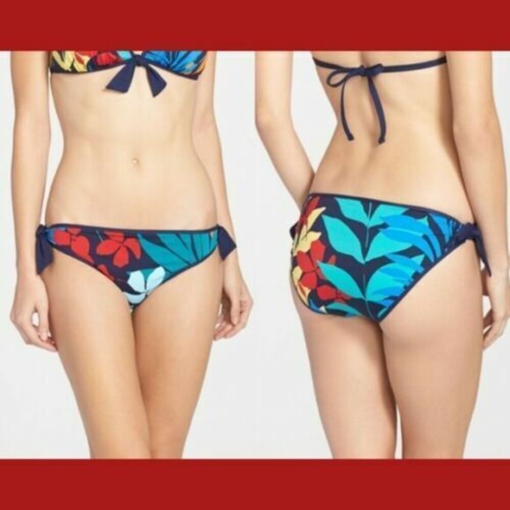 NEW Tommy Bahama Tropical‎ Leaf Reversible Hipster Bikini Bottoms [SZ XS ] #860